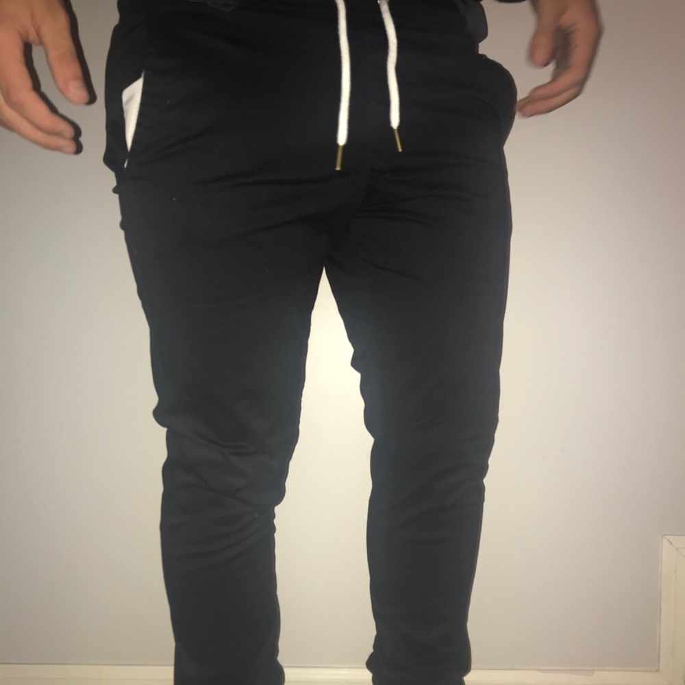 Black Slim fit Joggers canvas